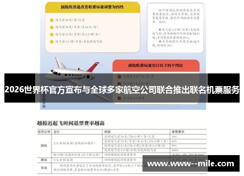 2026世界杯官方宣布与全球多家航空公司联合推出联名机票服务 2026世界杯官方宣布与全球多家航空公司联合推出联名机票服务